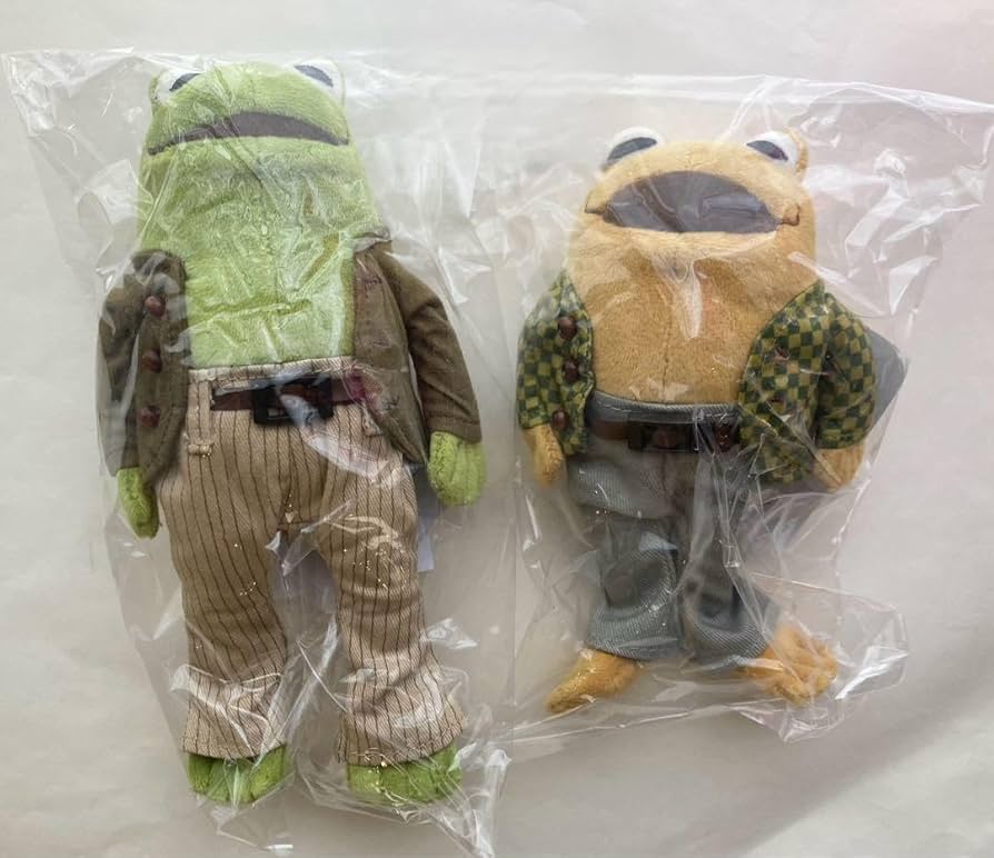 Amazon.co.jp: がまくんとかえるくん ぬいぐるみ 2点 て : おもちゃ